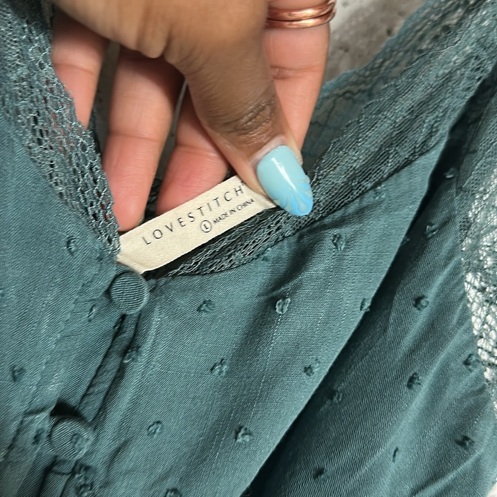 Love Stitch Elegant Teal Slip Midi Dress, Fits M - Picture 8 of 16
